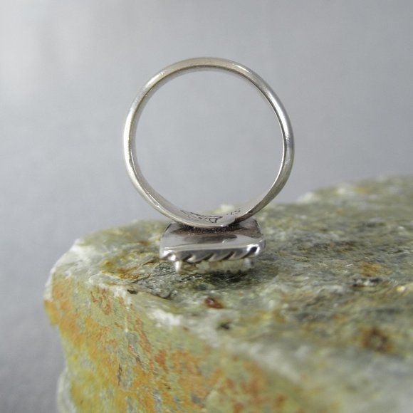 Scrimshaw Tall Ship Sterling Silver Setting Size 6 - Picture 6 of 9